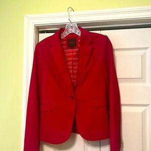 The Limited Red One-Button Blazer